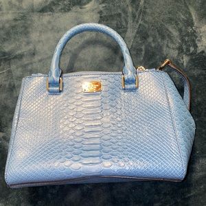 Michael Kors Snake Print Leather Mini Satchel